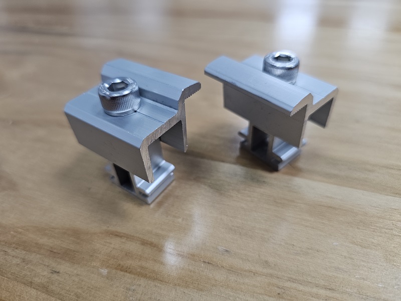 solar aluminum adjustable end clamp