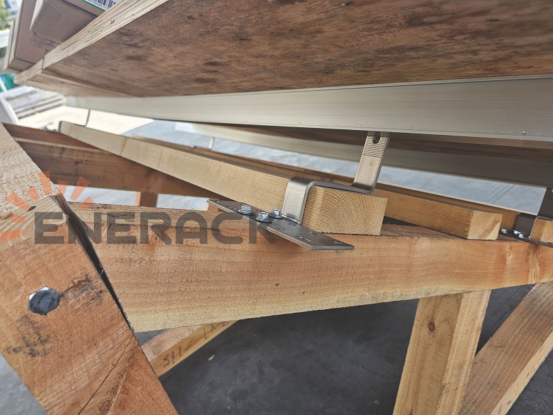 Tile roof hook solar mounting system