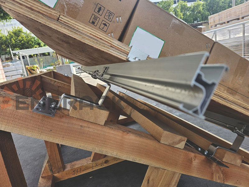 Tile roof hook solar mounting system
