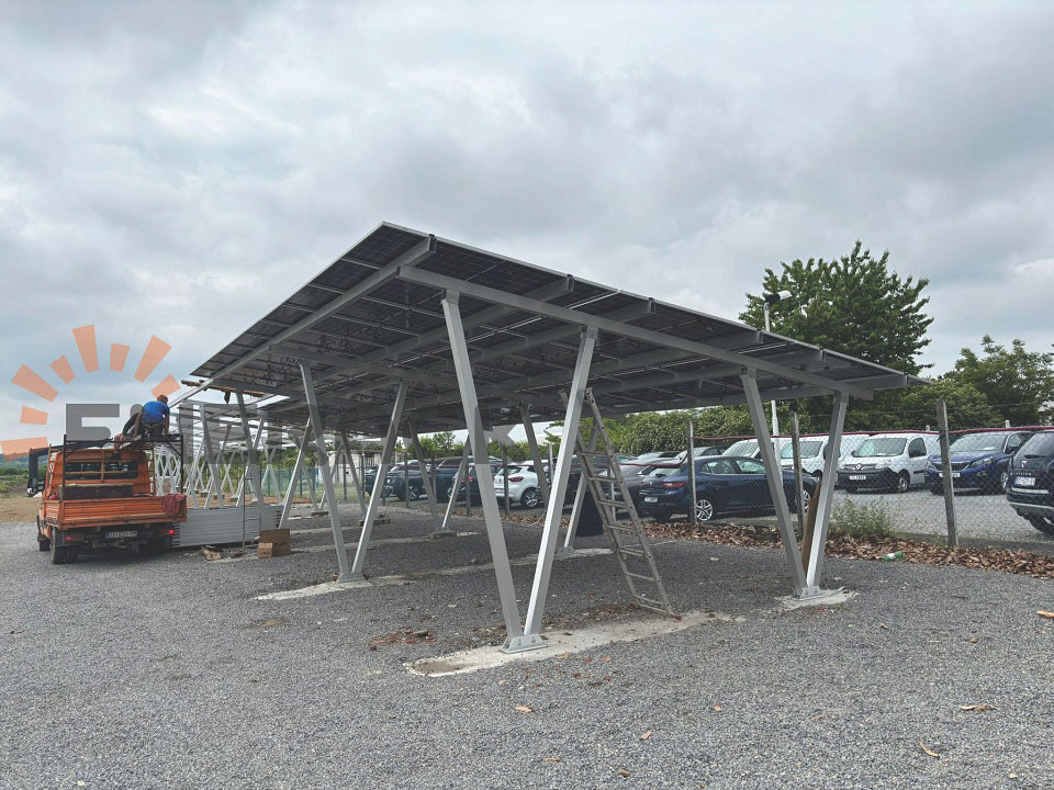 Waterproof carport solar mounting system