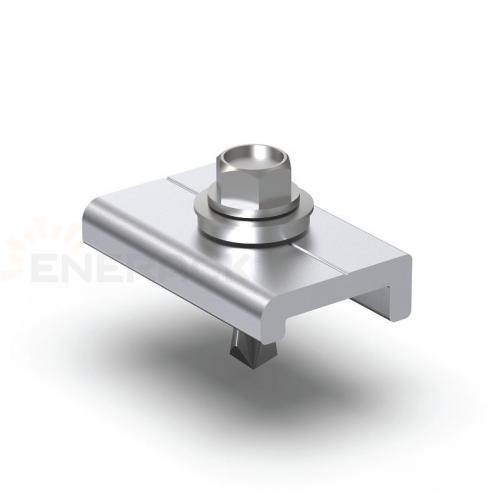 Solar fence system rail clamp kit