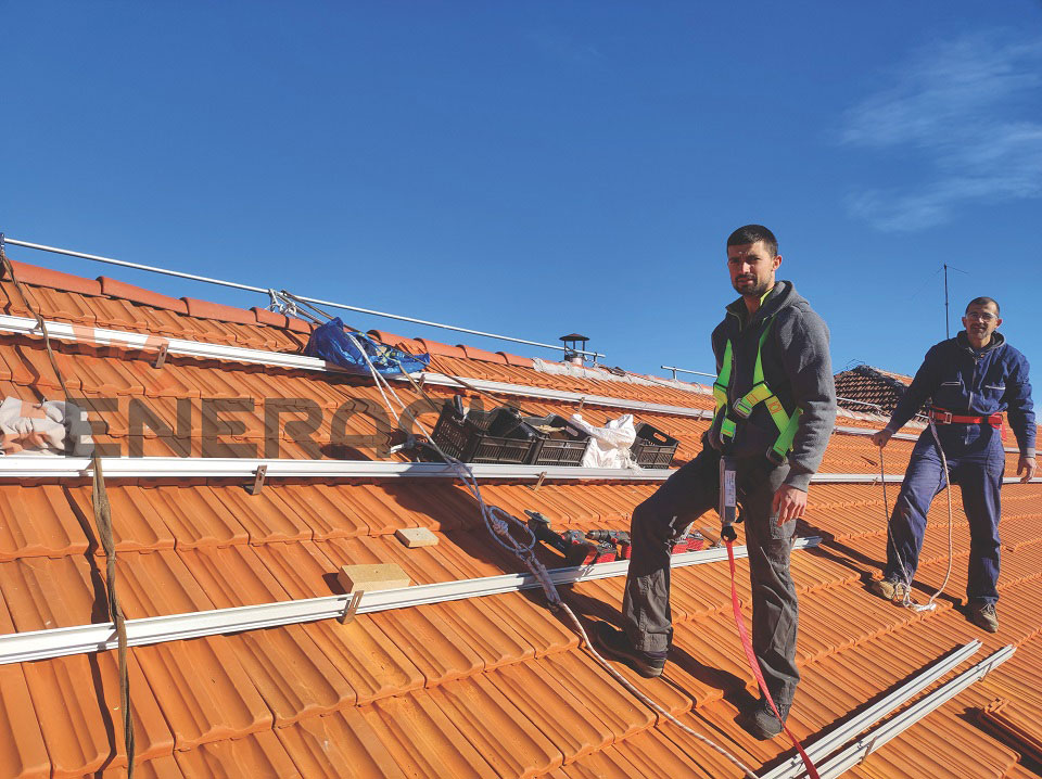 35KW T06 tile roof hook system in Bulgaria