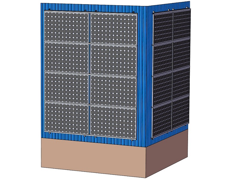 Solar sheet metal facade system