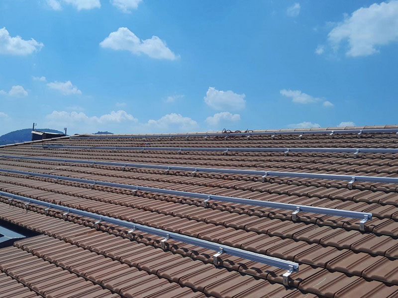 Tile roof aluminum hook installation case