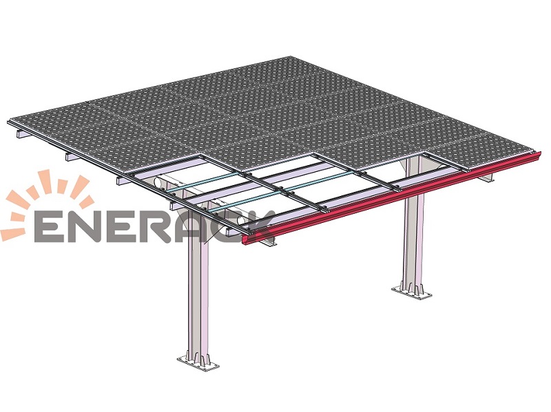 Carbon steel waterproof solar carport system