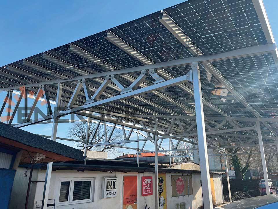 44KW Customized carport solar mounting system in Poland