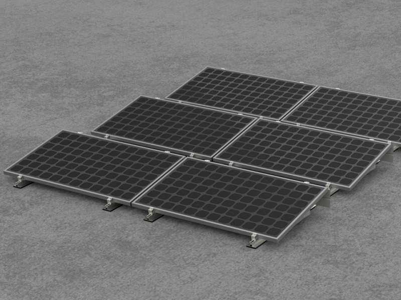 Enerack Ballasted-ULT mounting system installation